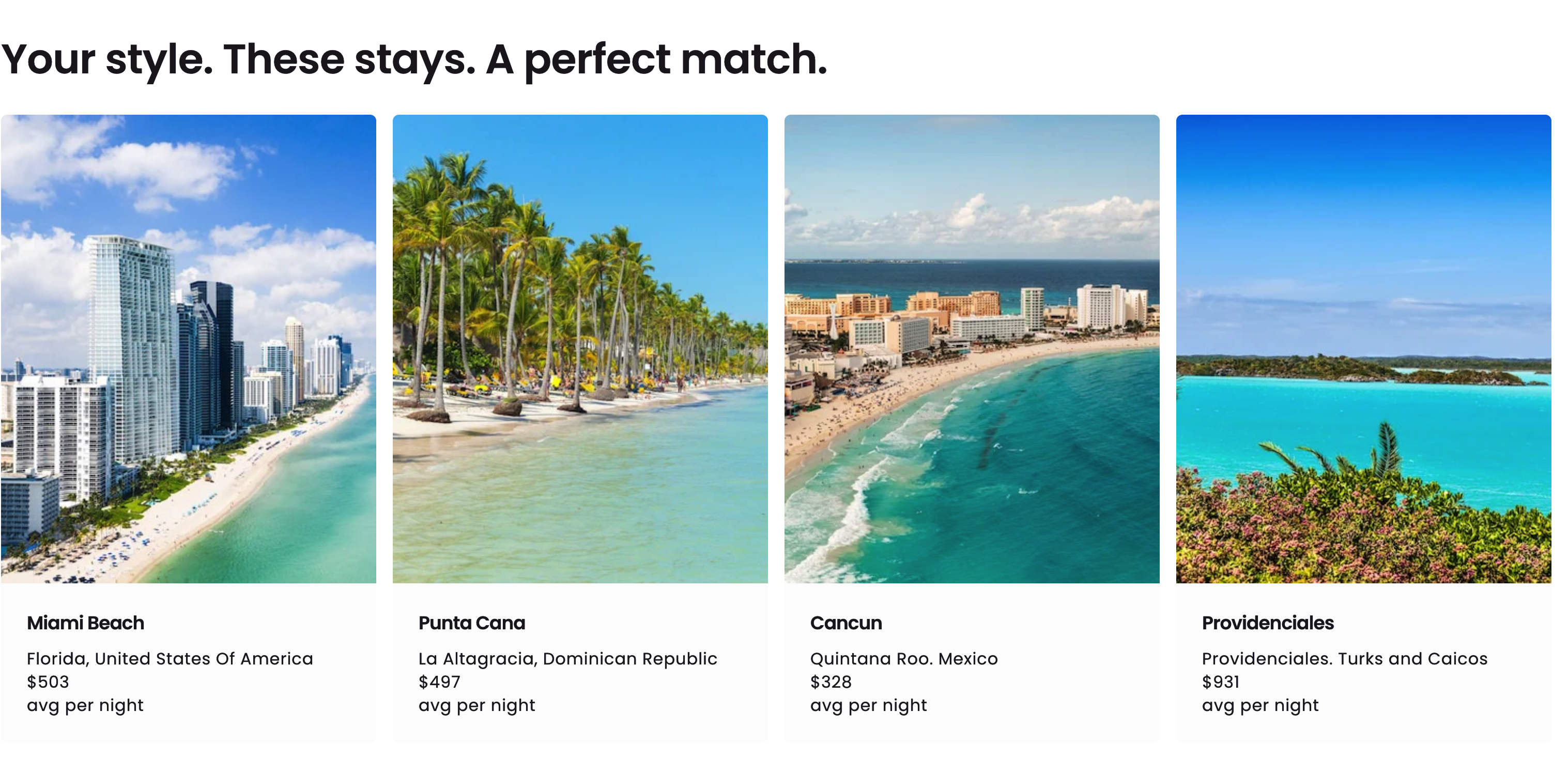 Premium hotel stays